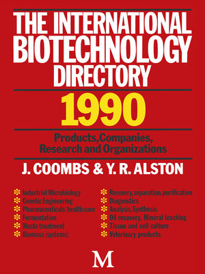cover image of International Biotechnology Directory